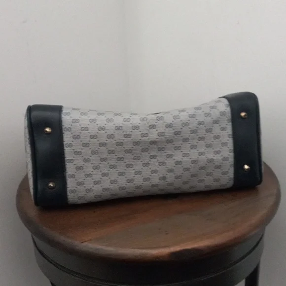 Authentic Vintage Gucci GG Monogram Micro Guccissima Boston Doctor Shoulder Bag - Picture 6 of 11